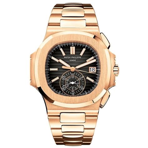 patek philippe black face rose gold